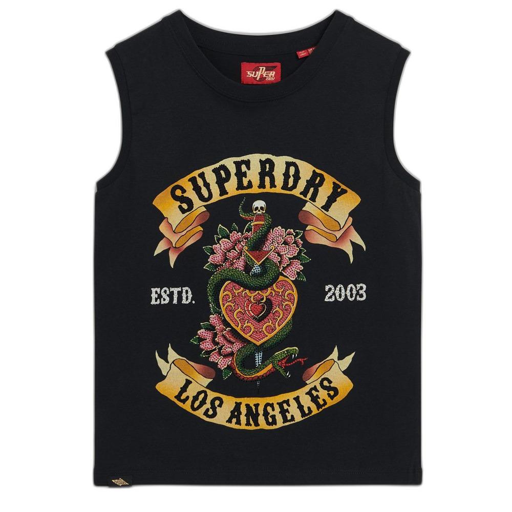 5063068037406 - Tanktop mit Strasssteinen Tattoo-Effekt Damen Superdry