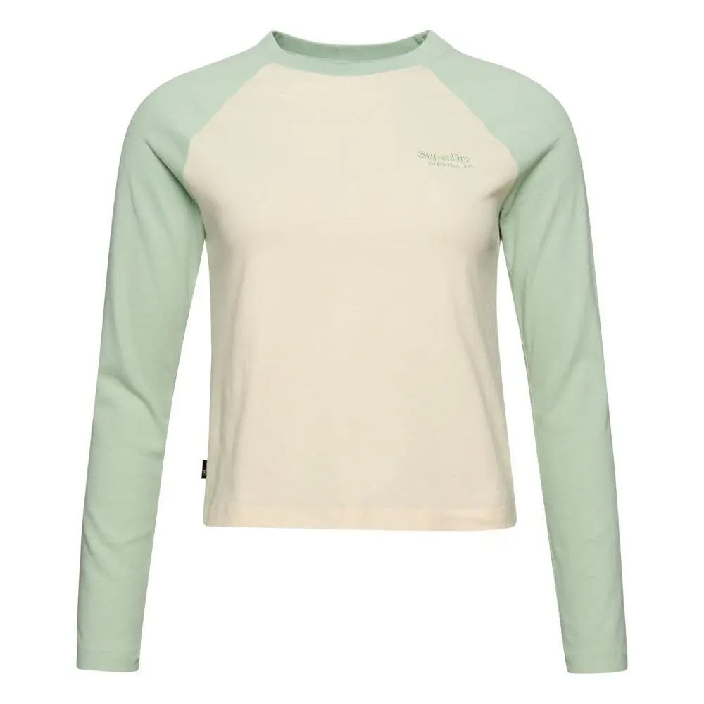 Frauen-Baseball-Sweatshirt mit Logo Superdry Essential