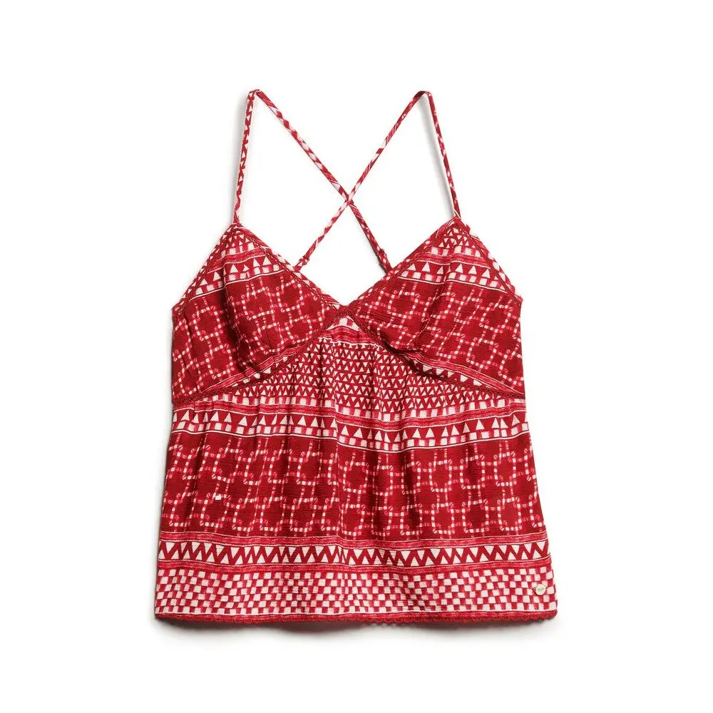 5063068122034 - Damenbedrucktes Gewebe-Top Superdry