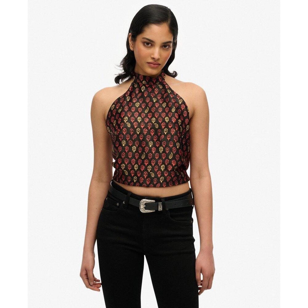 5063068911133 - Damen Bluse mit Rückenausschnitt aus Jacquard Superdry