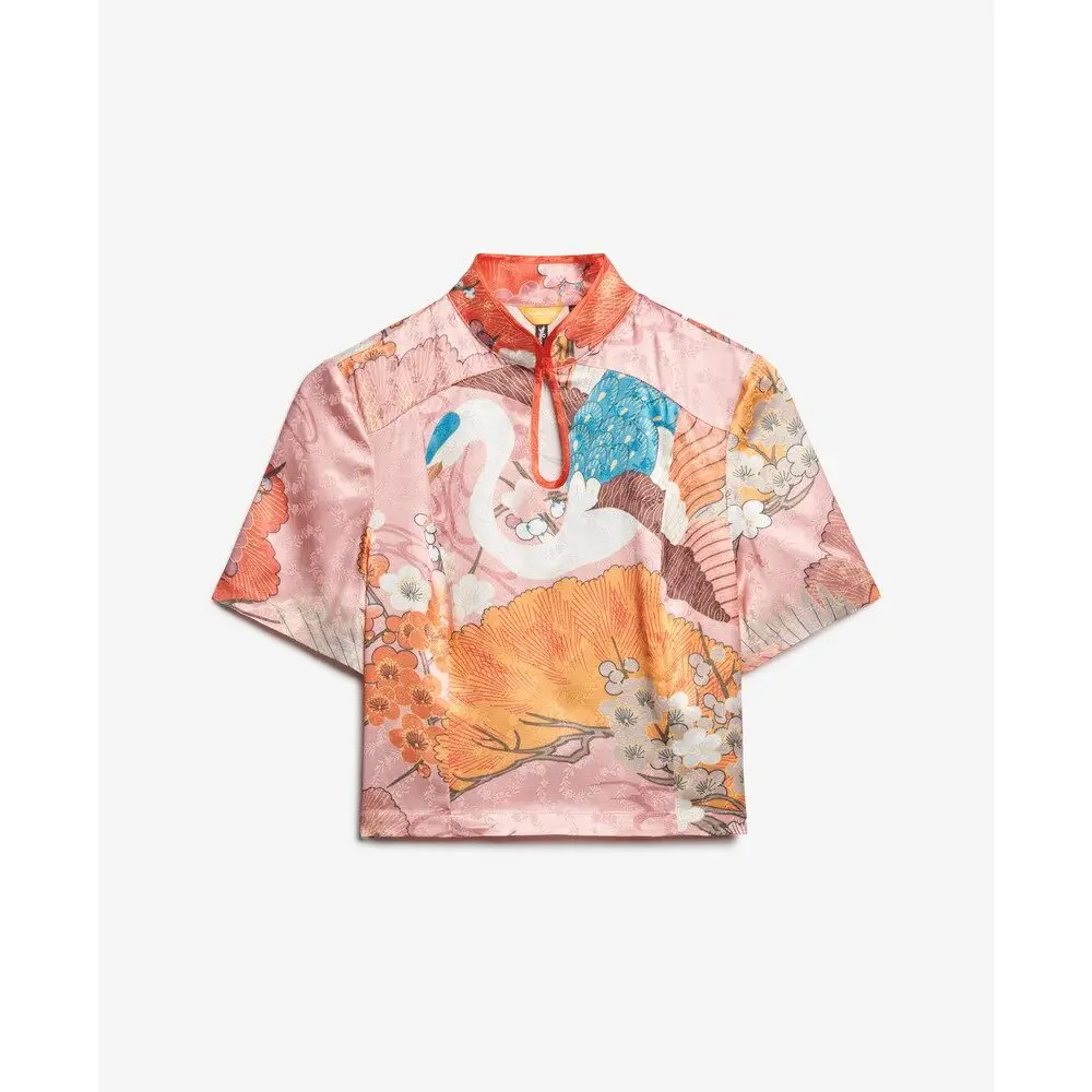 Women’s blouse Superdry Mandarin Jacquard