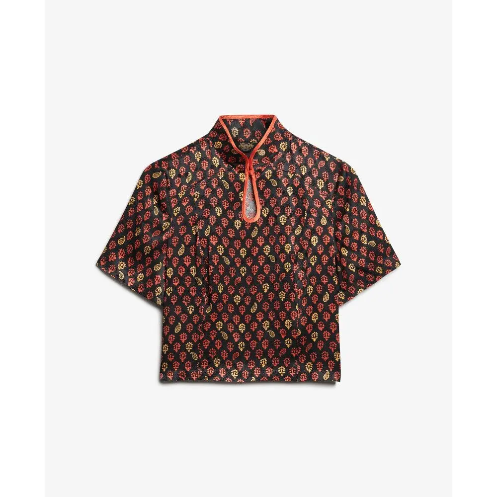 Women’s blouse Superdry Mandarin Jacquard