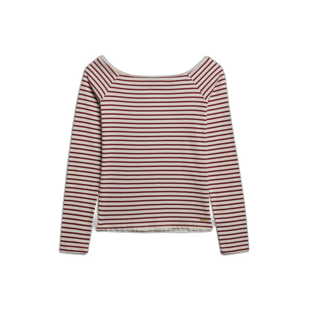 5063634174030 - Damen Langarm-T-Shirt mit schulterfreien Ausschnitten Bardot