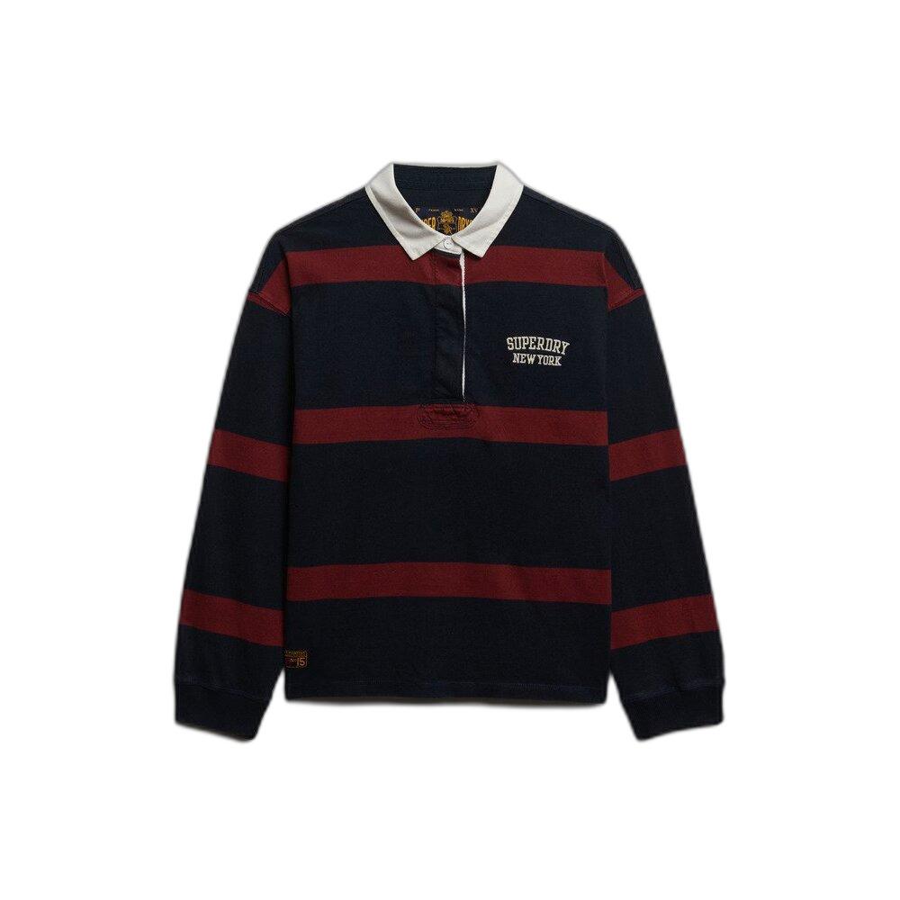 5063634177659 - Langarm-gestreiftes Poloshirt für Damen Heritage