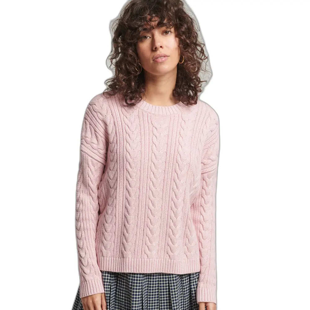 5057847744920 - Pullover aus Zopfstrick mit abfallenden Schultern Damen Superdry