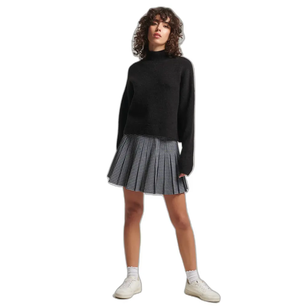 5057847856951 - Womens Vintage Essential Pullover mit Angedeutetem Ausschnitt Schwarz - Größe 40