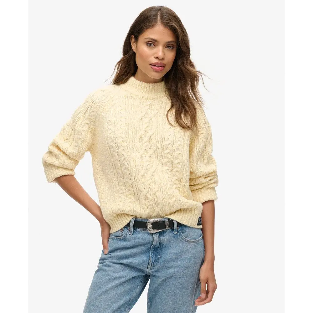 5063068382711 - Damen gedrehter Schornsteinpullover Superdry