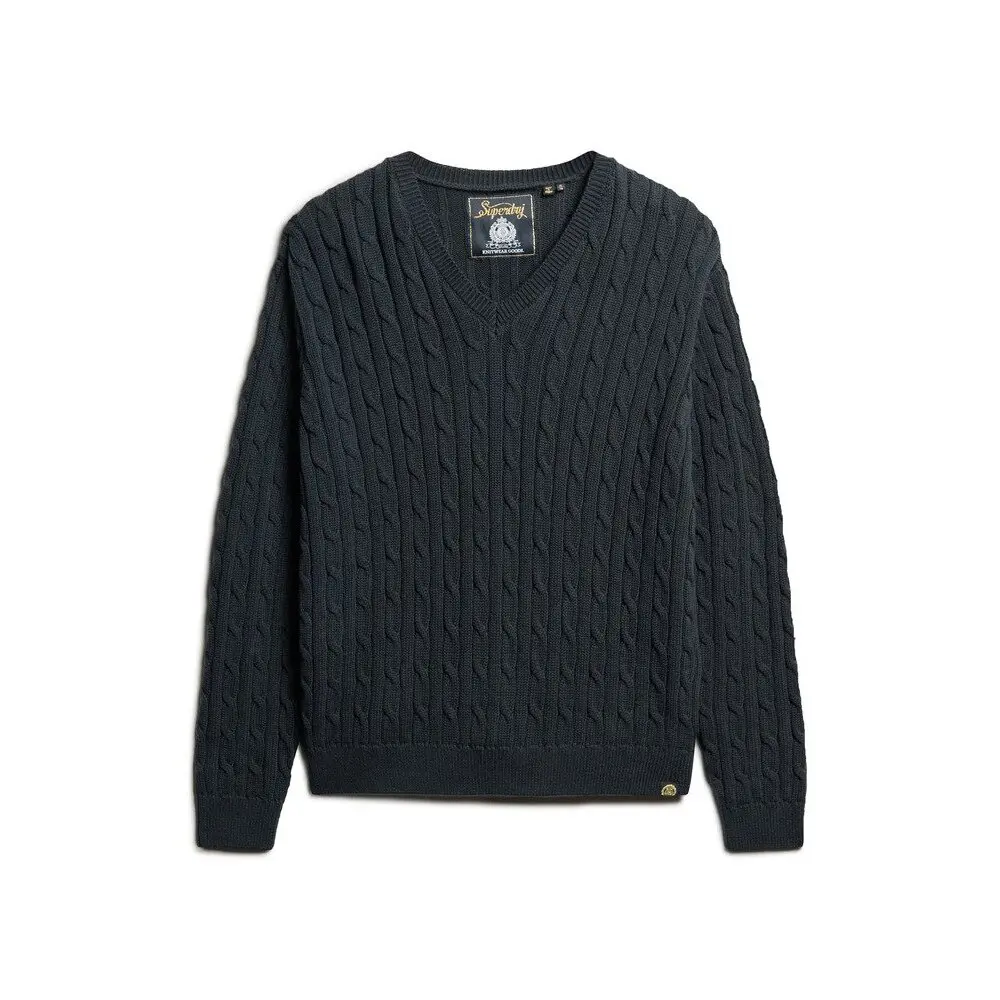 5063068384111 - Oversize-gezopfter Pullover mit V-Ausschnitt für Damen Superdry