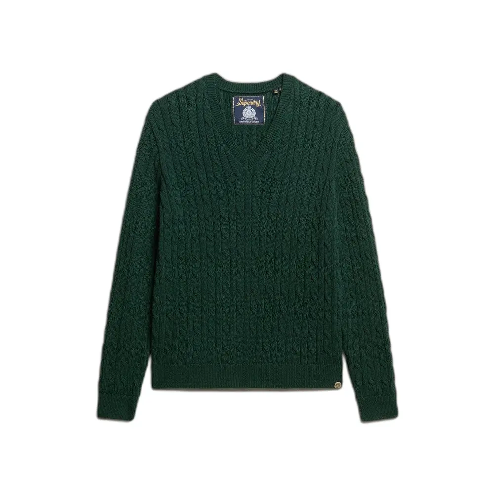 5063068384159 - Oversize-gezopfter Pullover mit V-Ausschnitt für Damen Superdry