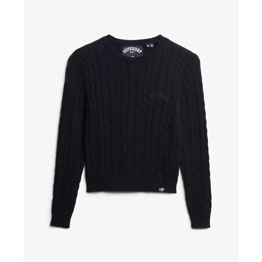 5063068875664 - Feinstrickpullover mit Zopfdesign Rundhalsausschnitt Damen Superdry 5063068875664 - Feinstrickpullover mit Zopfdesign Rundhalsausschnitt Damen Superdry