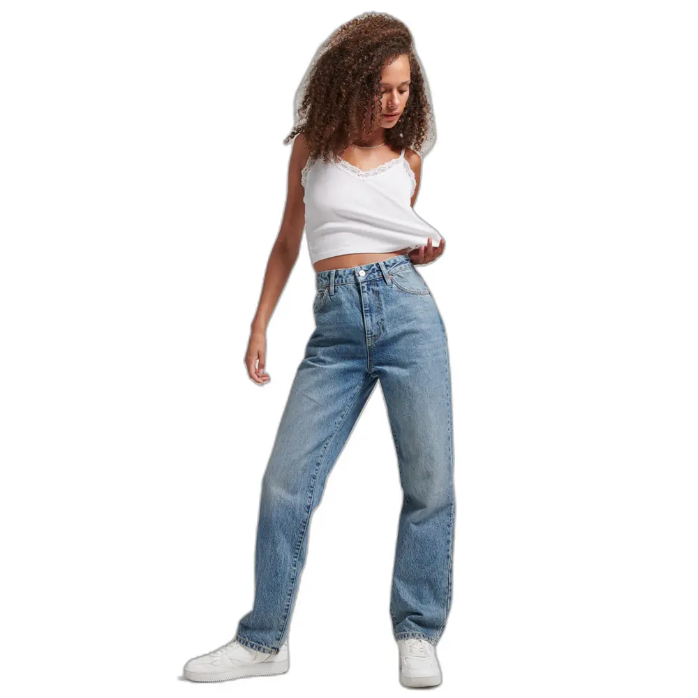 5059726169466 - Gerade geschnittene Jeans mit hoher Taille aus Bio-Baumwolle Frau Superdry