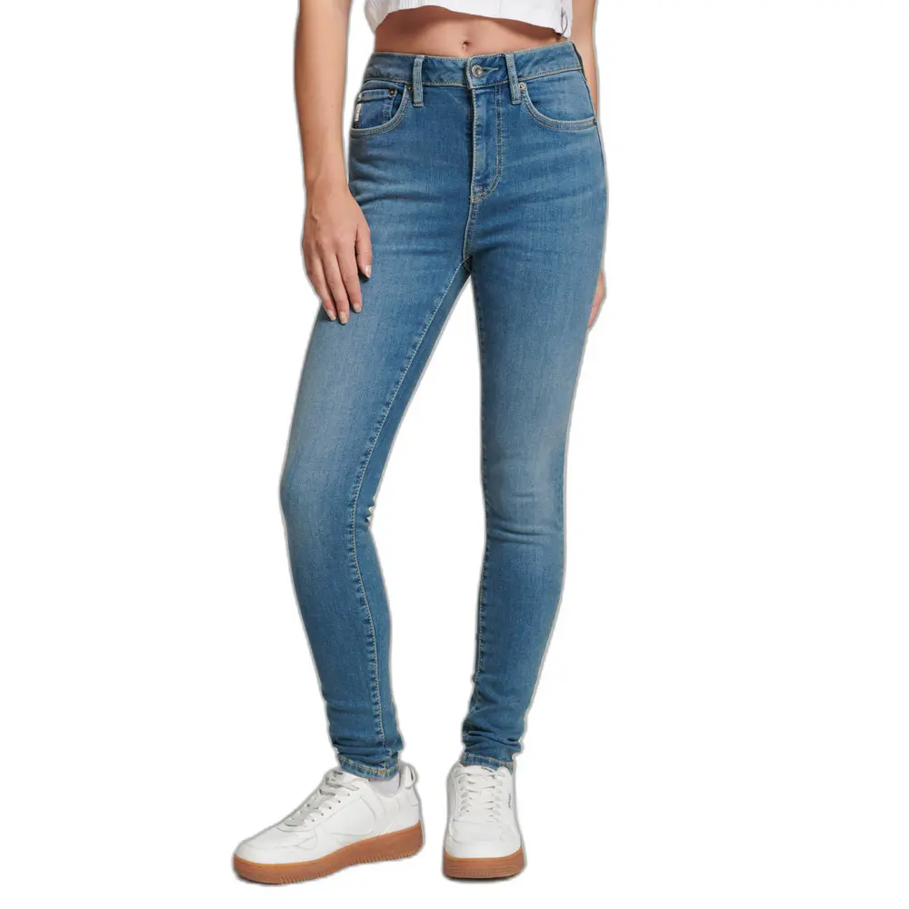 5059726105181 - Womens Skinny Jeans aus Bio-Baumwolle mit Hohem Bund Blau - Größe 27 32