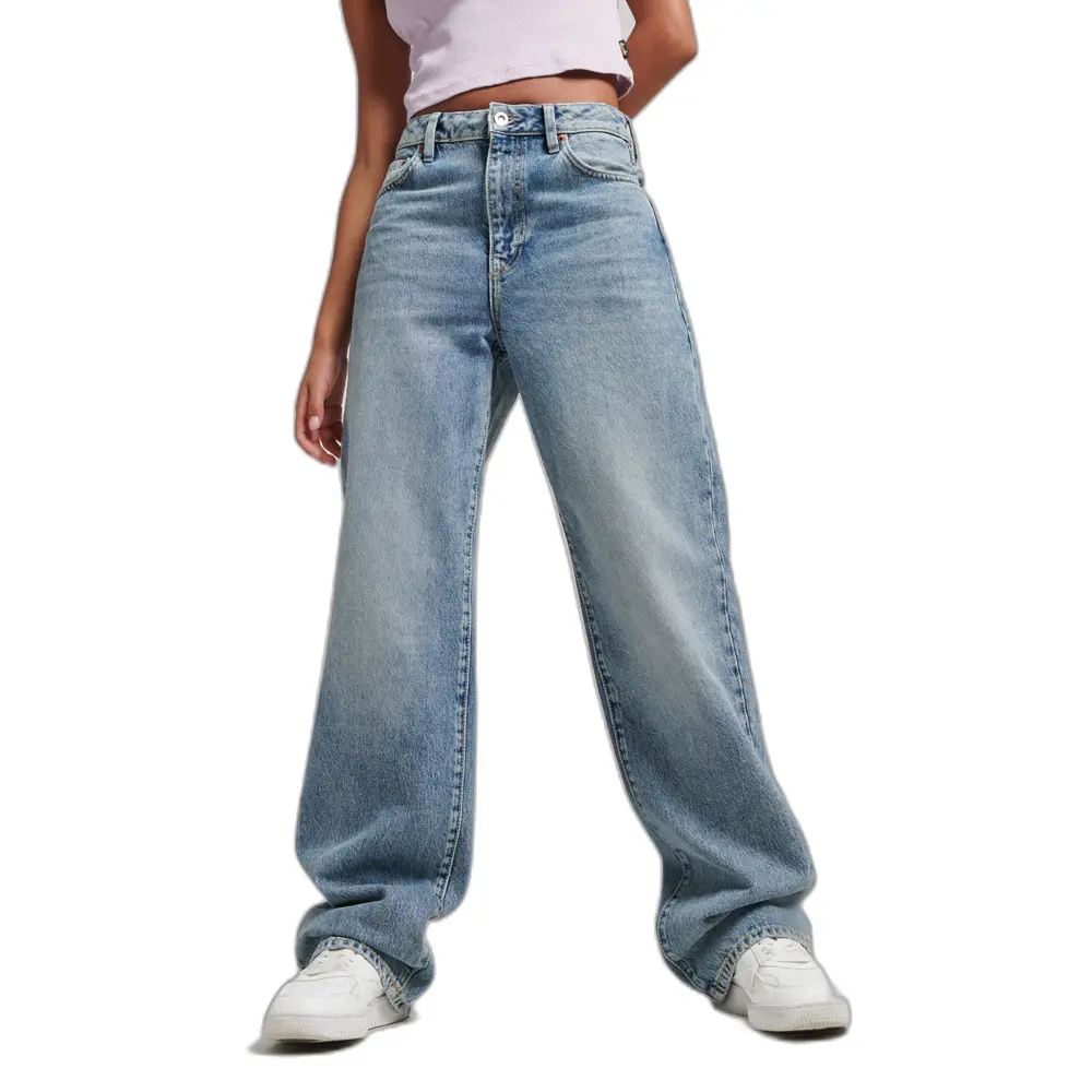 5059726170011 - Womens Jeans aus Bio-Baumwolle mit Weitem Beinschnitt Hellblau - Größe 30 32
