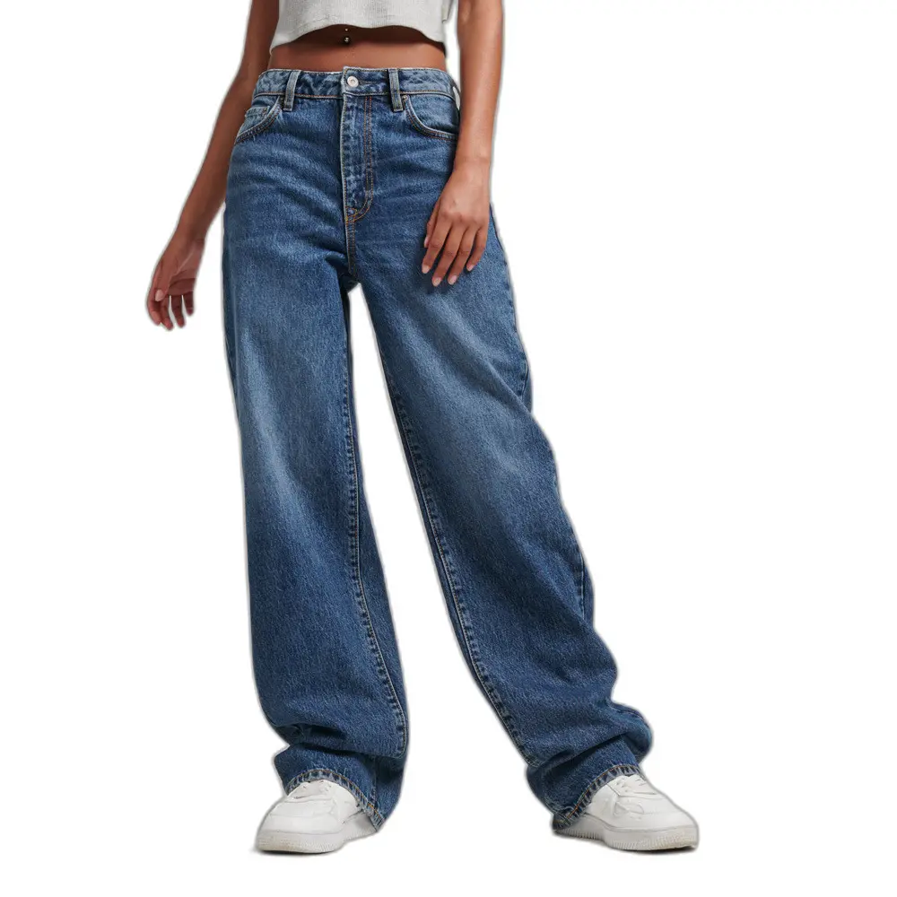 Jeans breite Bio-Baumwolle Damen Superdry