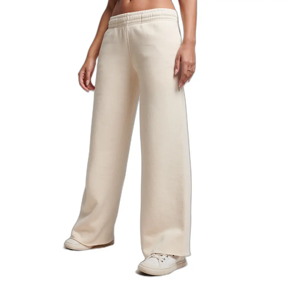 5059726529055 - Damen Jogginghose im Washed-Look mit Geradem Beinschnitt Creme - Größe 42