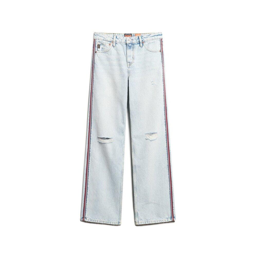 Jeans loose a doppia banda donna