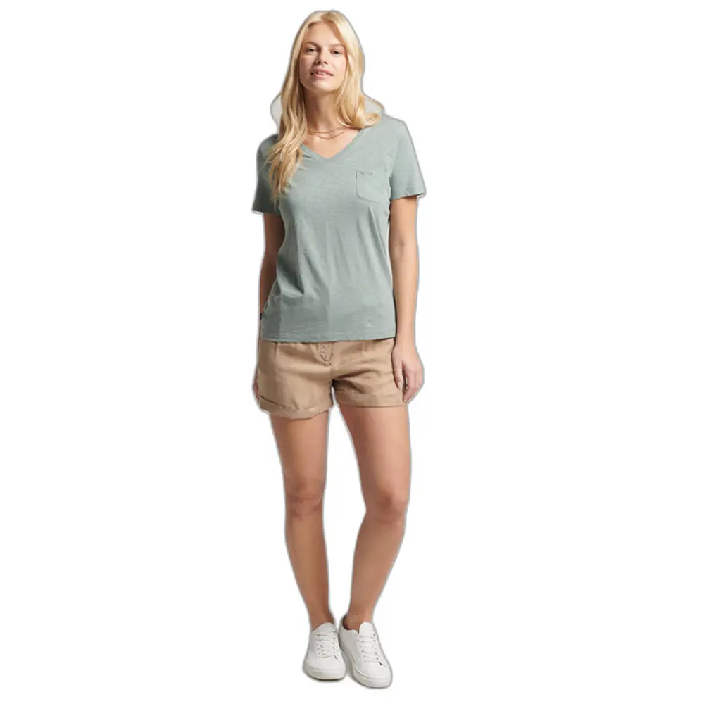 5057847688316 - Womens Cupro-Shorts Kaki - Größe 38