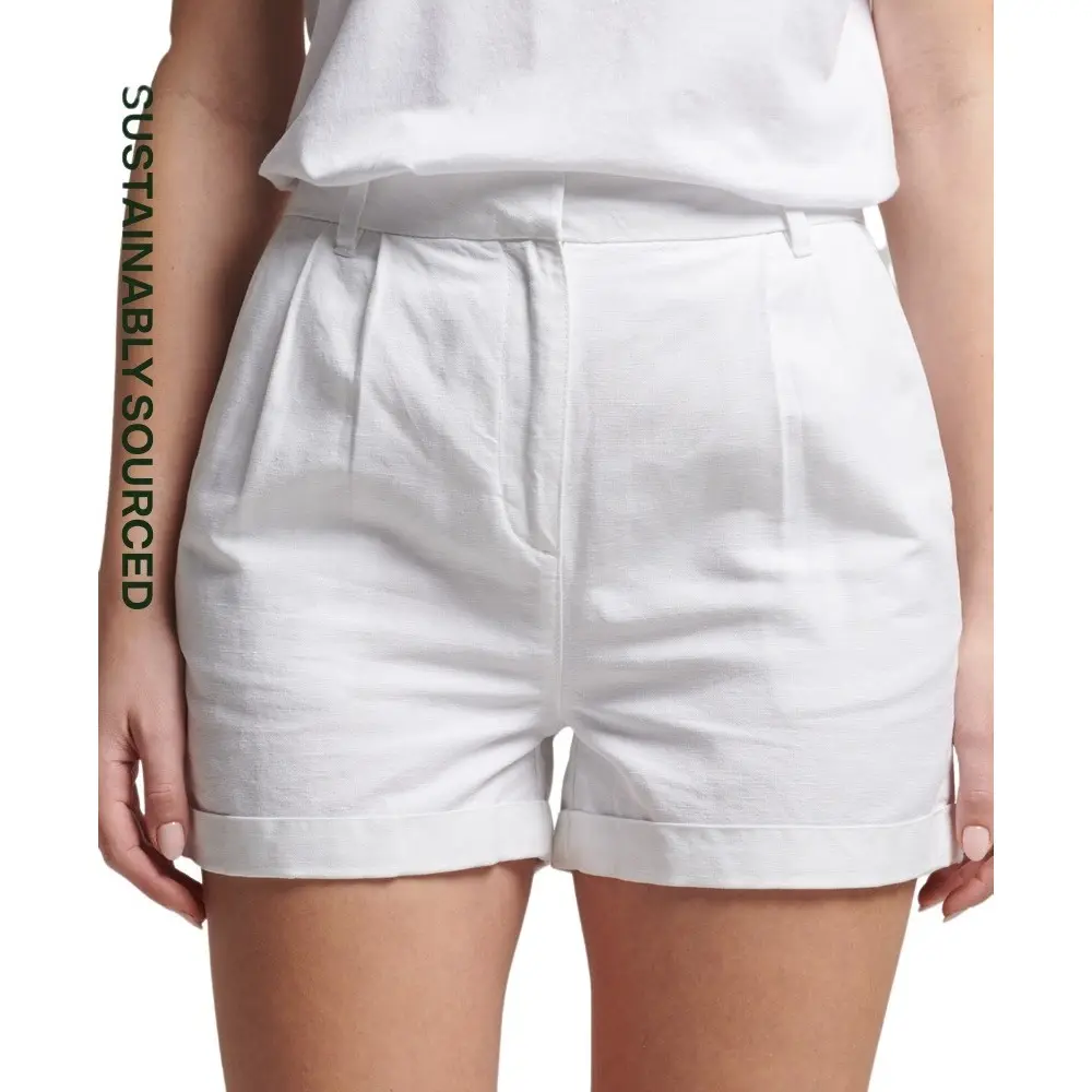 5057847688446 - Womens Studios Shorts aus Leinen Weiß - Größe 36