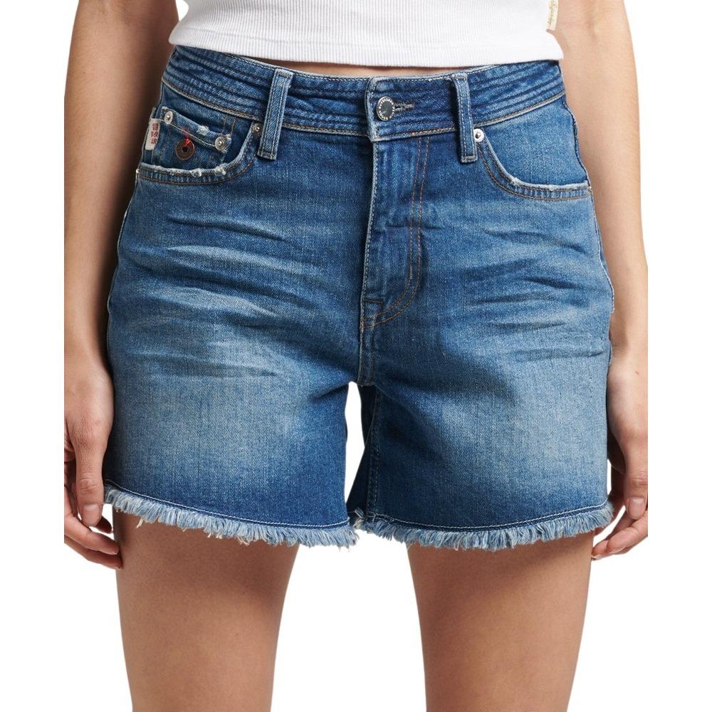 5057847691804 - Womens Schmale Shorts mit Mittlerer Leibhöhe Blau - Größe 34 5057847691804 - Womens Schmale Shorts mit Mittlerer Leibhöhe Blau - Größe 34