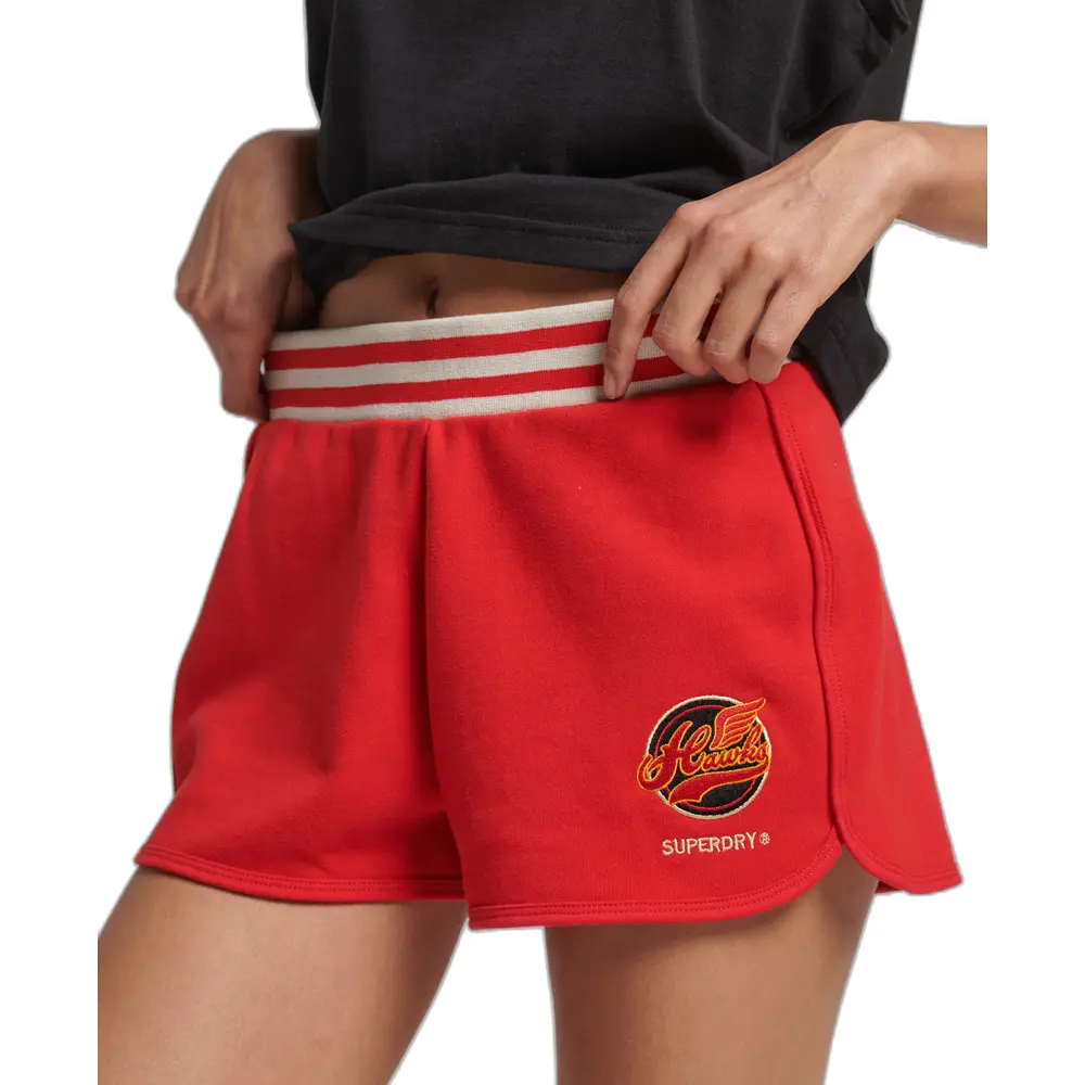 5057847694768 - Womens Vintage Collegiate Shorts Rot - Größe 36