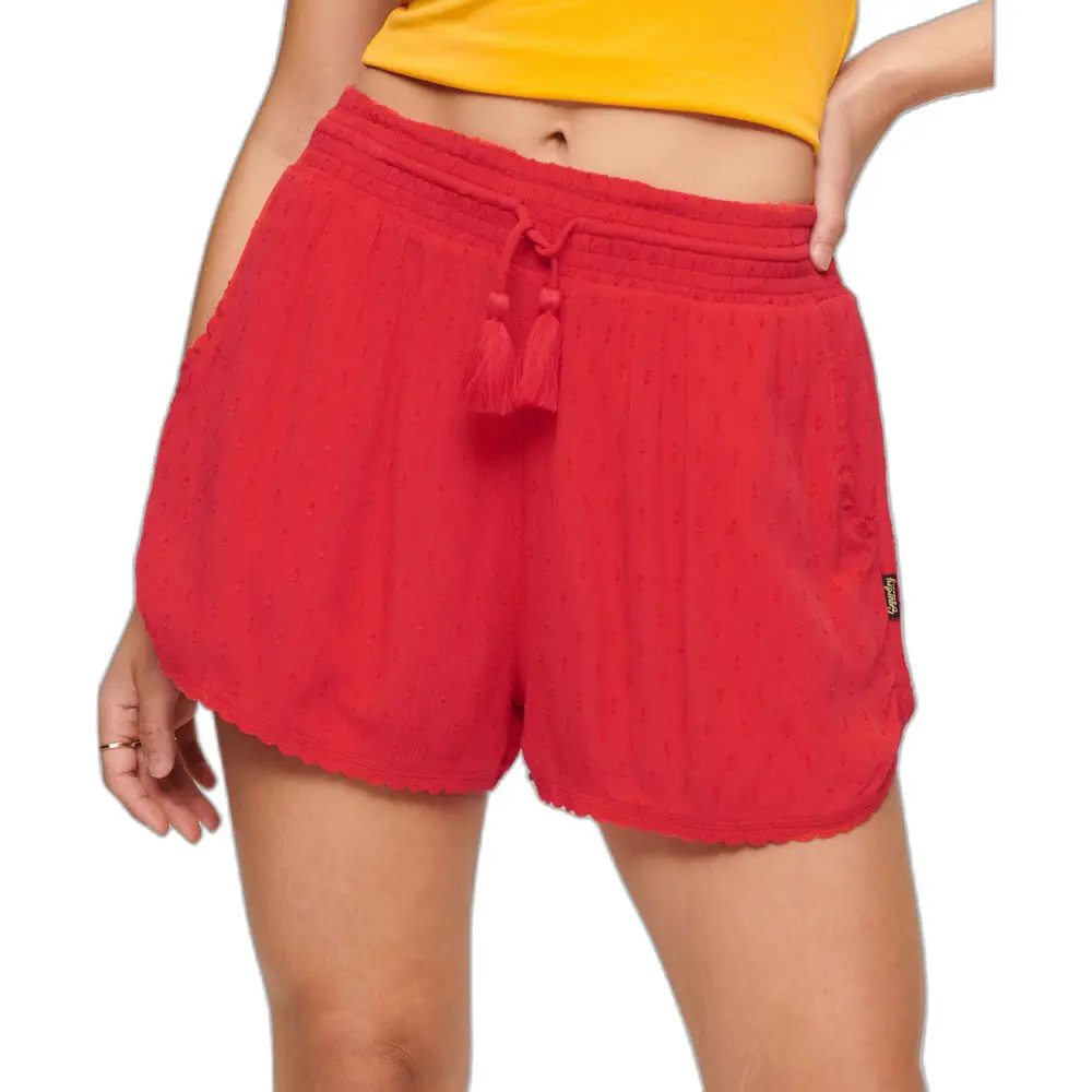 5059726423506 - Damen Vintage Beach Shorts Rot - Größe 40