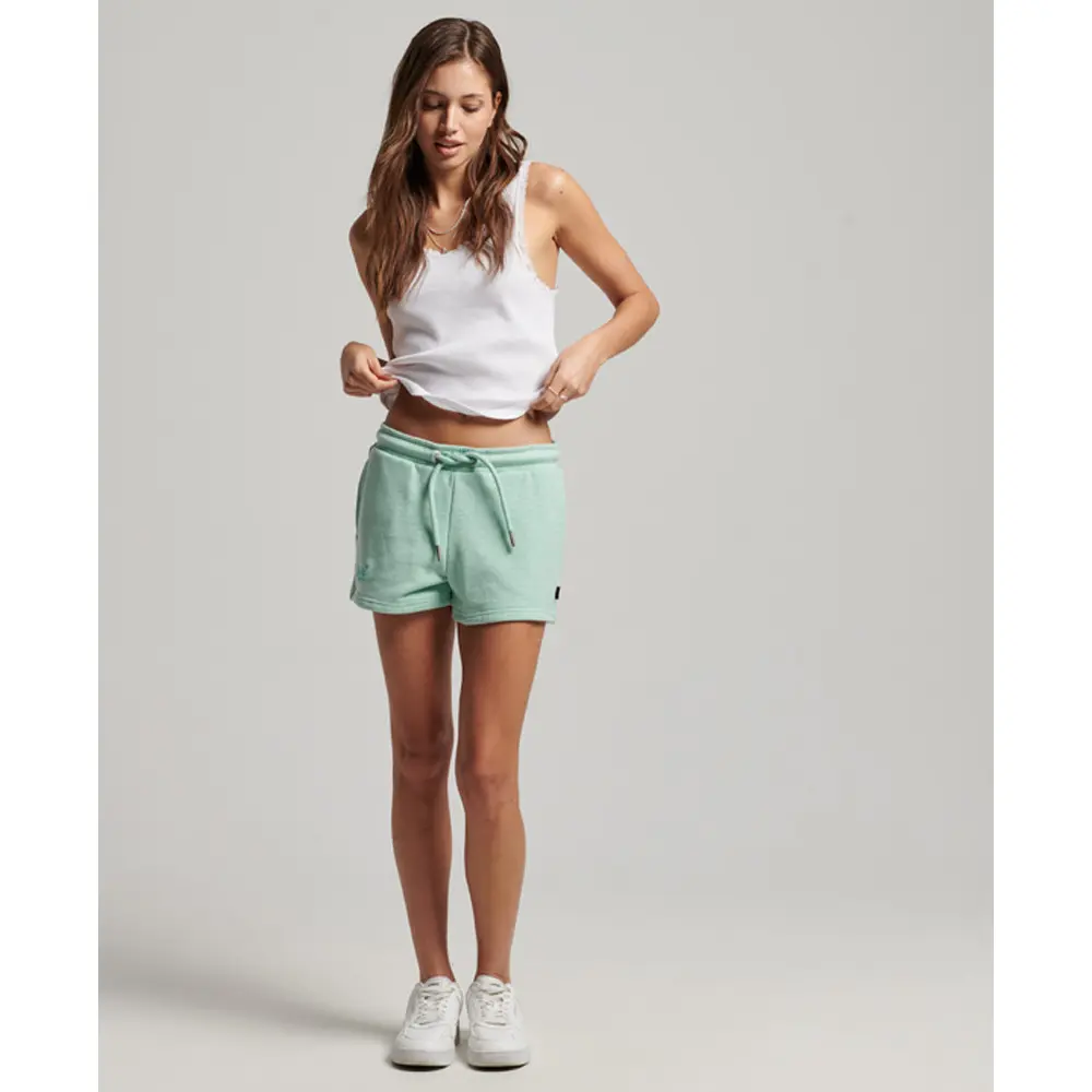 5059726533304 - Damen Jersey-Shorts mit Aufgesticktem Vintage-Logo Grün - Größe 42 5059726533304 - Damen Jersey-Shorts mit Aufgesticktem Vintage-Logo Grün - Größe 42