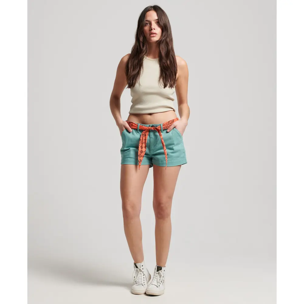 5059726616427 - Damen Chino Hot Shorts Grün - Größe 44