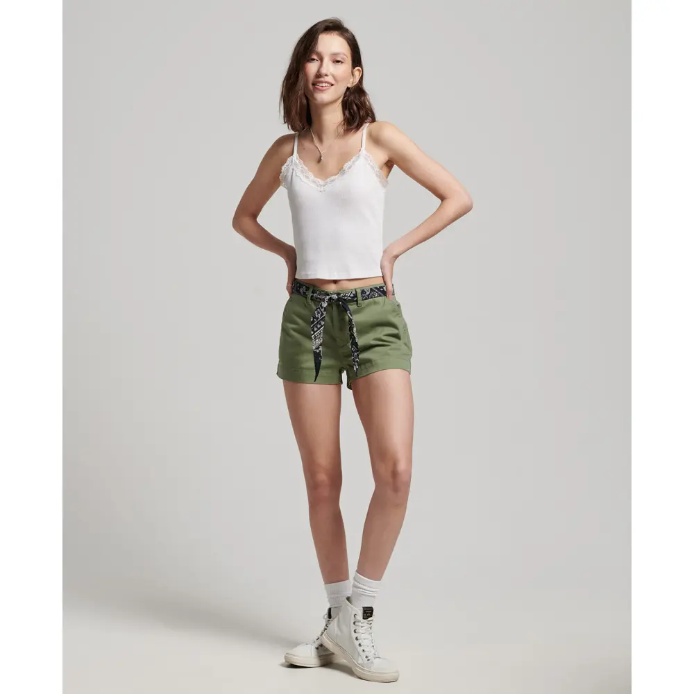 5059726616540 - Damen Chino Hot Shorts Grün - Größe 44