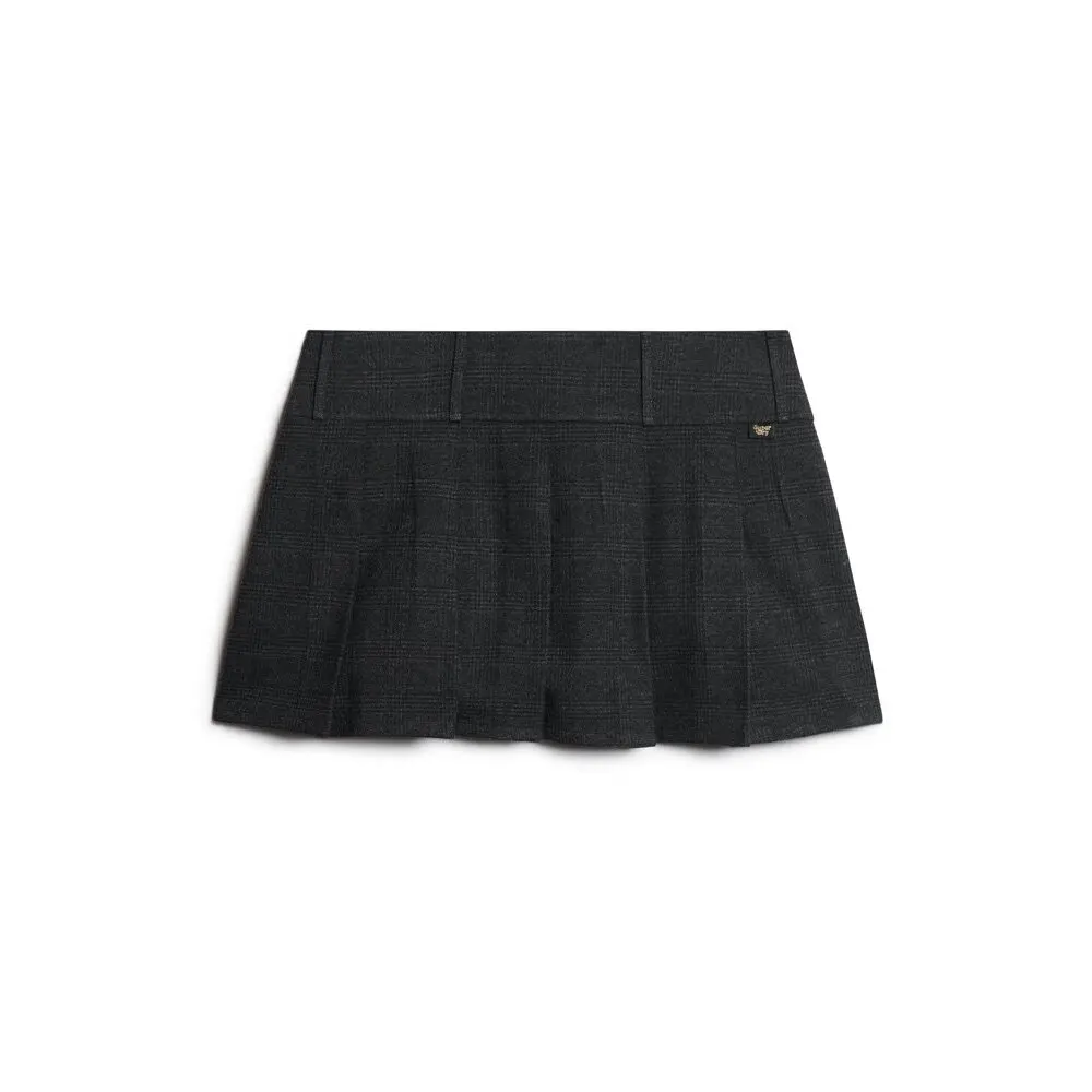 Minigonna da donna a vita bassa e a pieghe