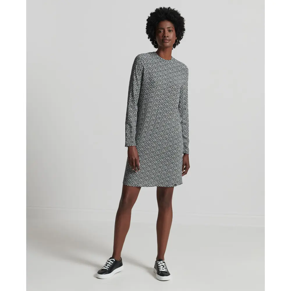 5057847359148 - Damen Schwarz Studios Langärmeliges Gewebtes Minikleid Größe 40 - Größe 40