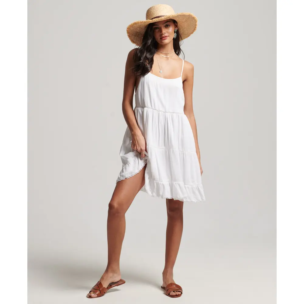 5059726536435 - Damen Strand-Minikleid Weiß - Größe 40