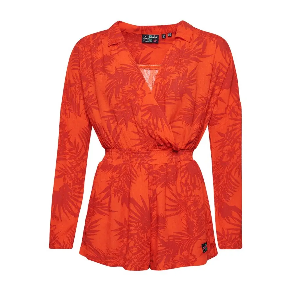 5059726426422 - Damen Strand-Playsuit im Vintage-Look Koralle - Größe 40