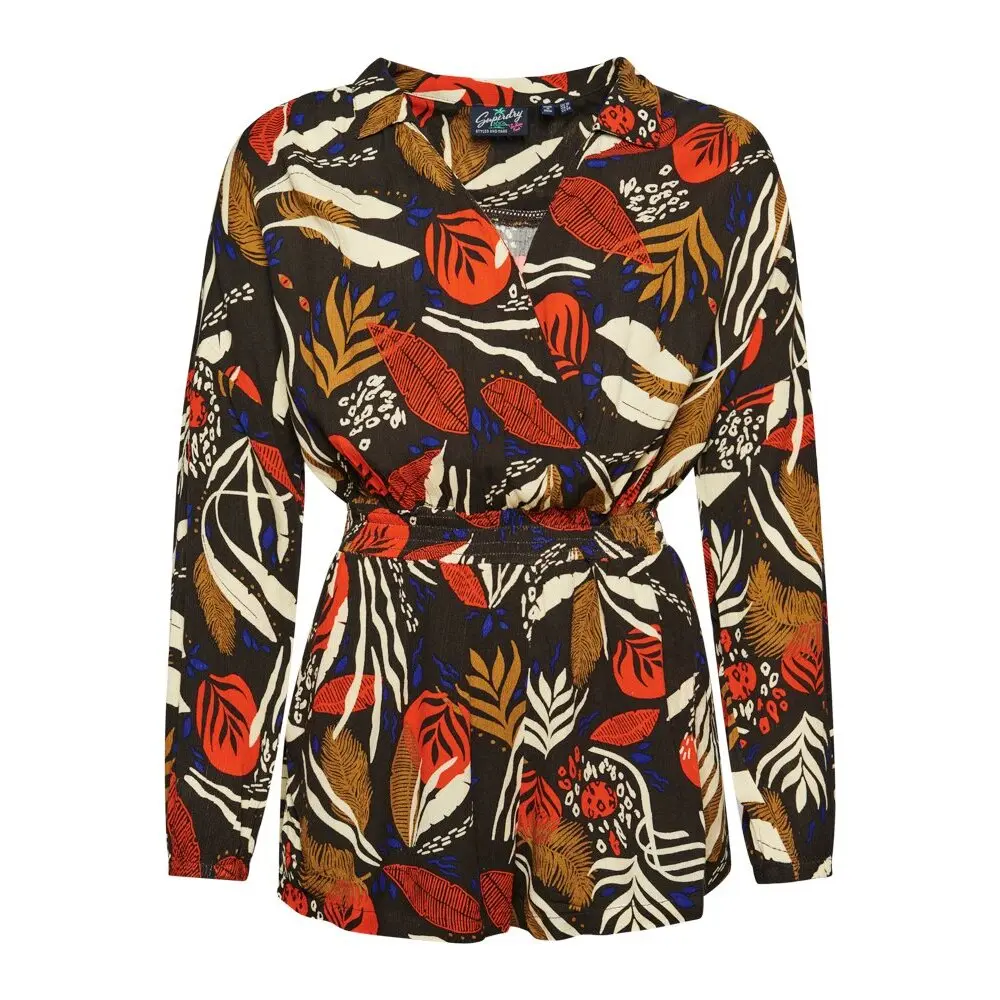 5059726426569 - Damen Strand-Playsuit im Vintage-Look Braun - Größe 40