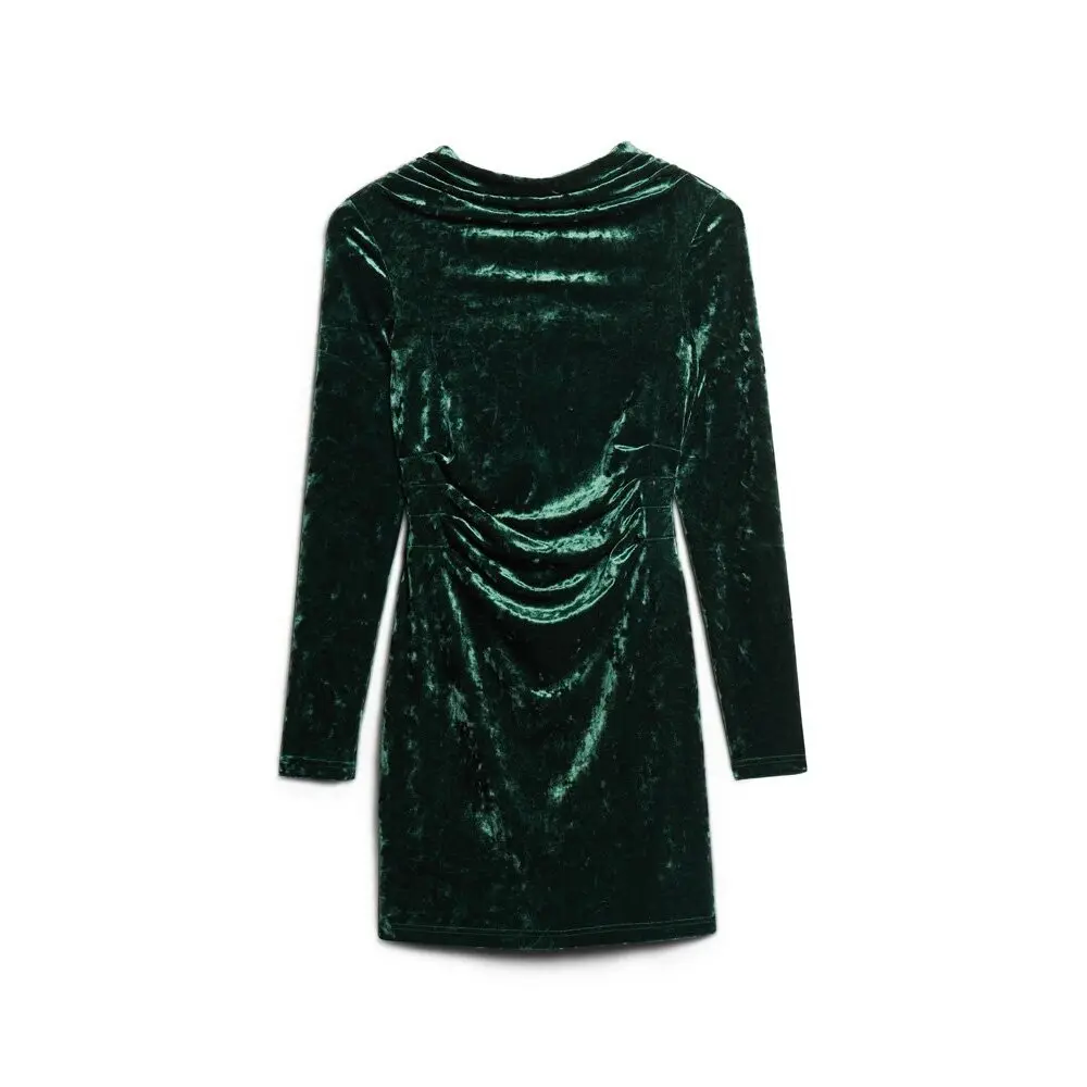 5063068004866 - Damen-Kleid kurz langarm aus Samt Superdry