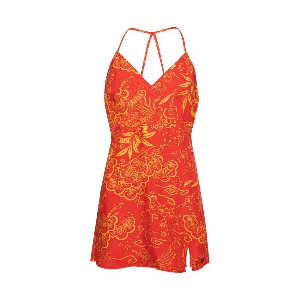 5059726538439 - Damen Mini-Kleid mit Nackenträger Rot - Größe 36