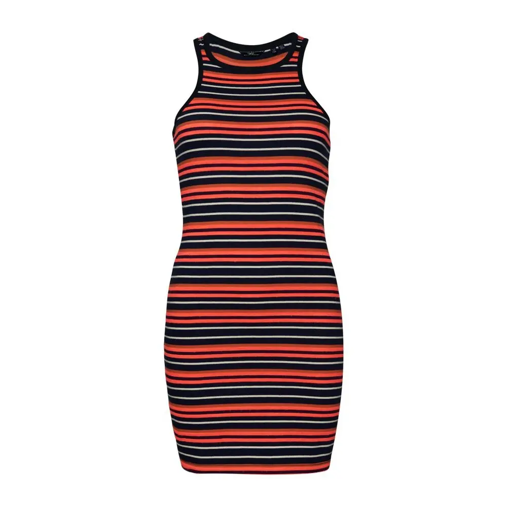 5059726538774 - Gestreiftes Kleid mit Schwimmerrücken Damen Vintage