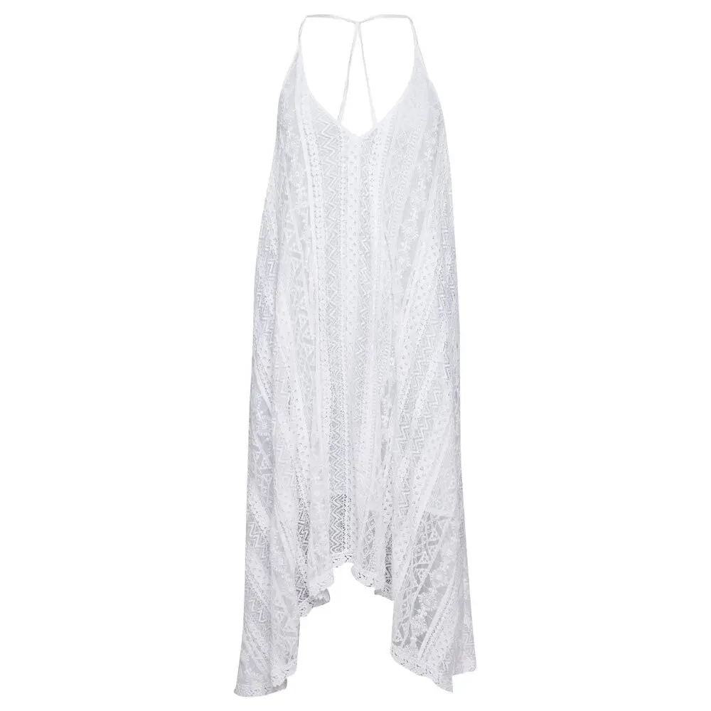 5059726703950 - Damen Spitzenkleid in Midilänge Weiß - Größe 38