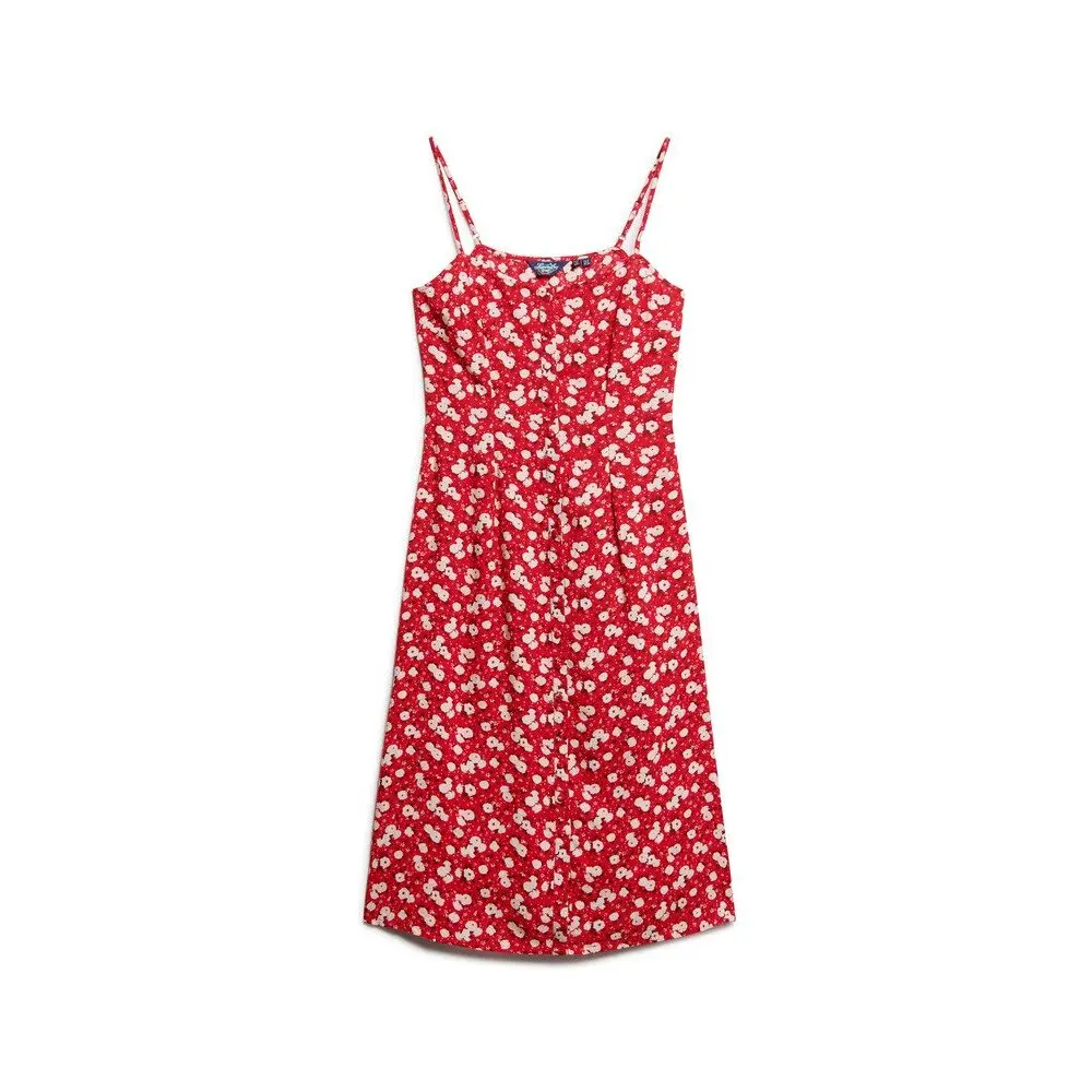 5063068264437 - Robe caraco mi-longue boutonnée imprimée femme Superdry