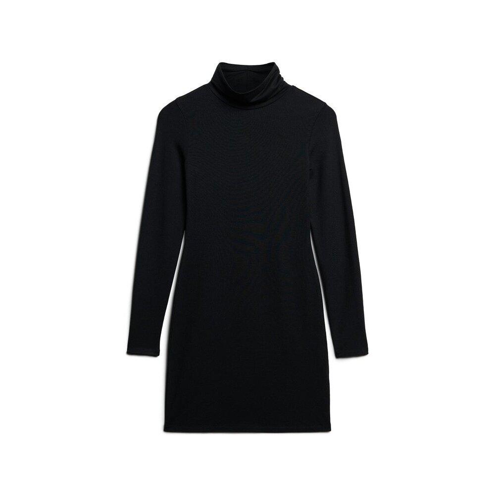 5063068394967 - Kurzes Damenkleid mit langen Ärmeln und Stehkragen Superdry