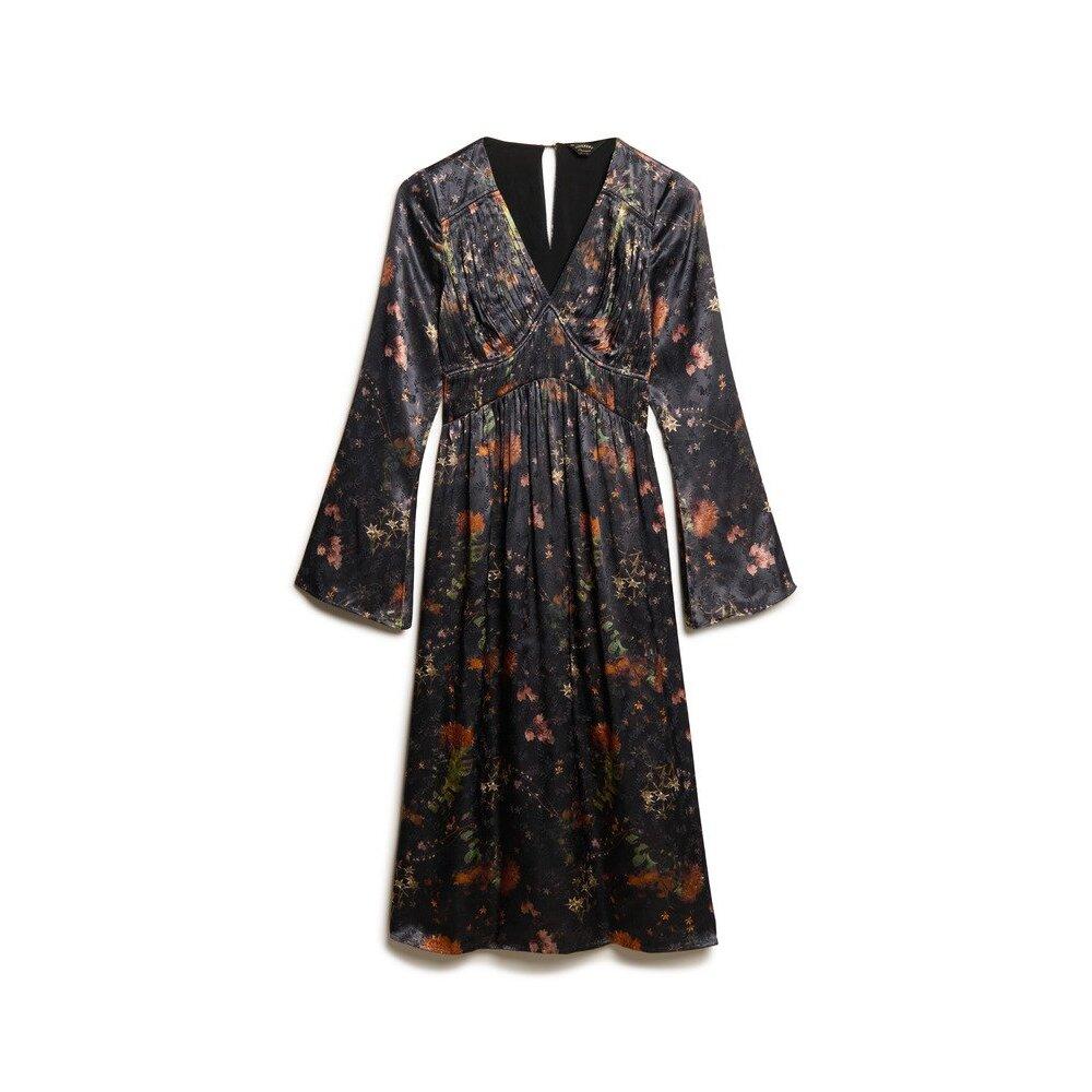 5063068396893 - Midikleid mit ausgestellt Ärmeln aus Jacquard für Frauen Superdry