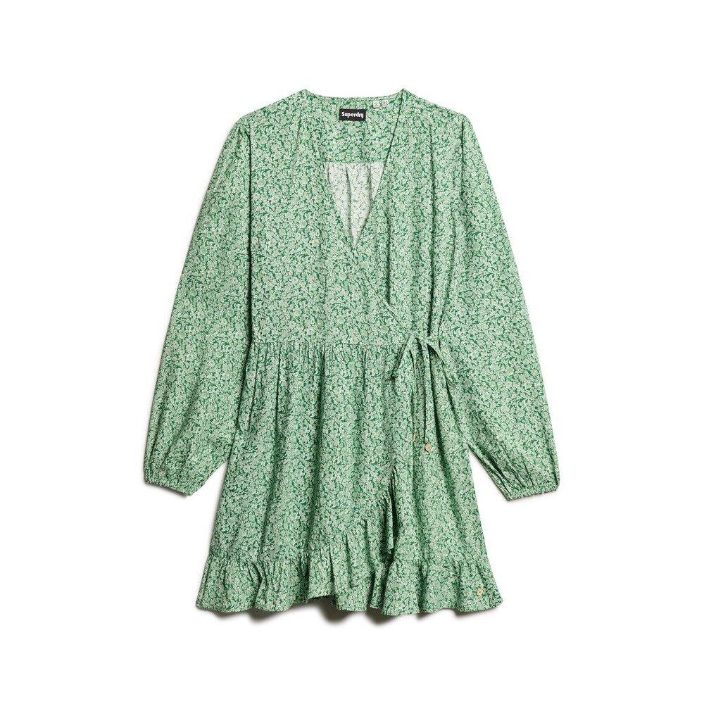 5063068421984 - Druckkurze Wickelkleid mit langen Ärmeln für Frauen Superdry