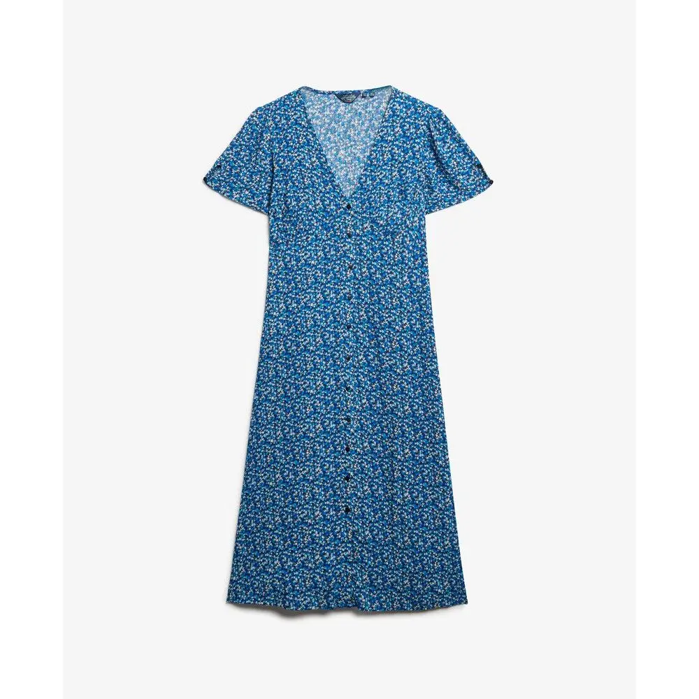 5063068913229 - Knielanges bedrucktes Damenkleid mit Knöpfen Superdry