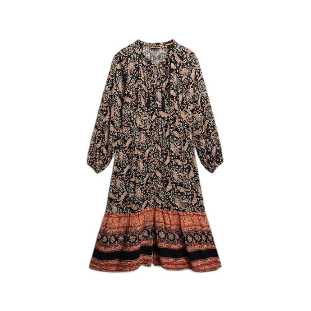 5063068559847 - Langarm Midikleid mit Print für Frauen Superdry