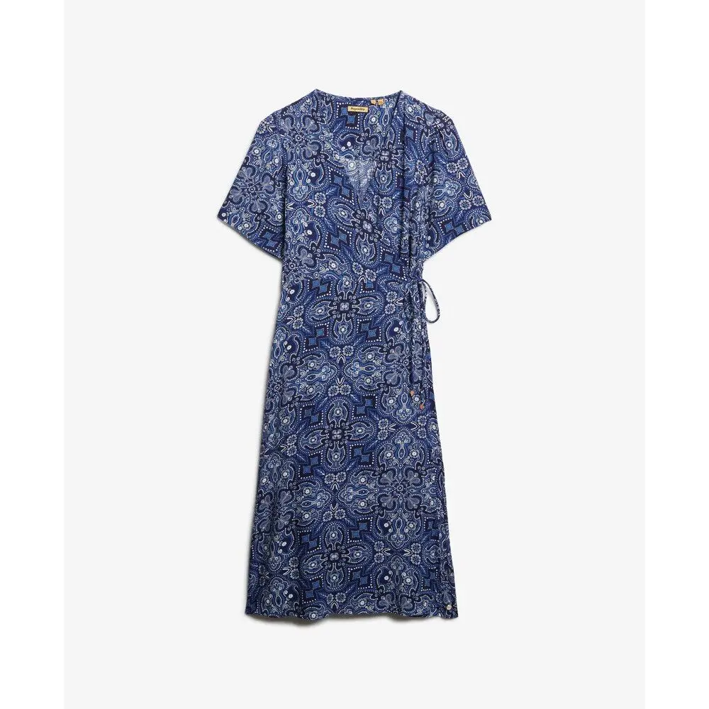5063068535834 - Damen mittellanges Druck-Wickelkleid Superdry