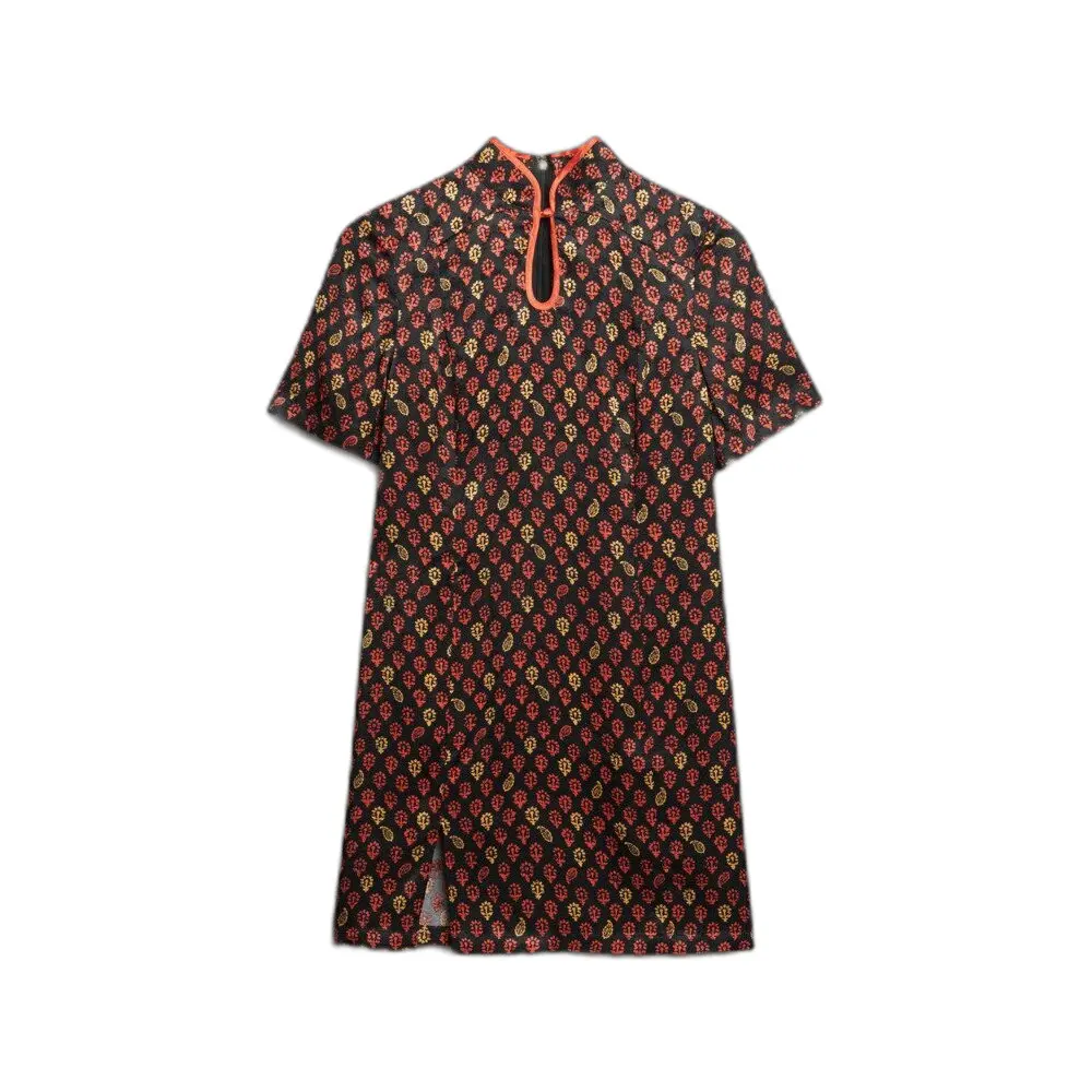 5063068913946 - Kurzes Jacquard-Kleid mit Mao-Kragen für Damen Superdry