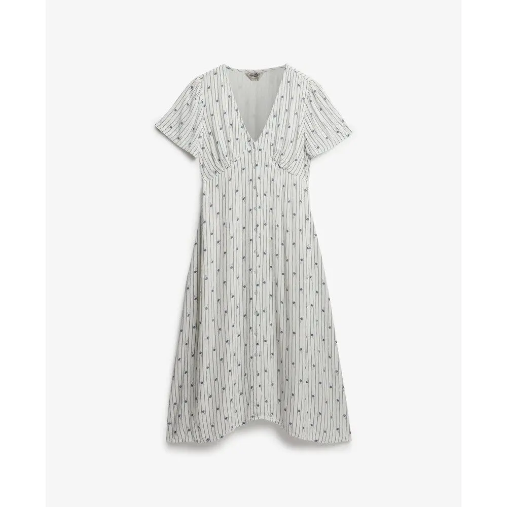 Abito corto con bottoni stampato donna