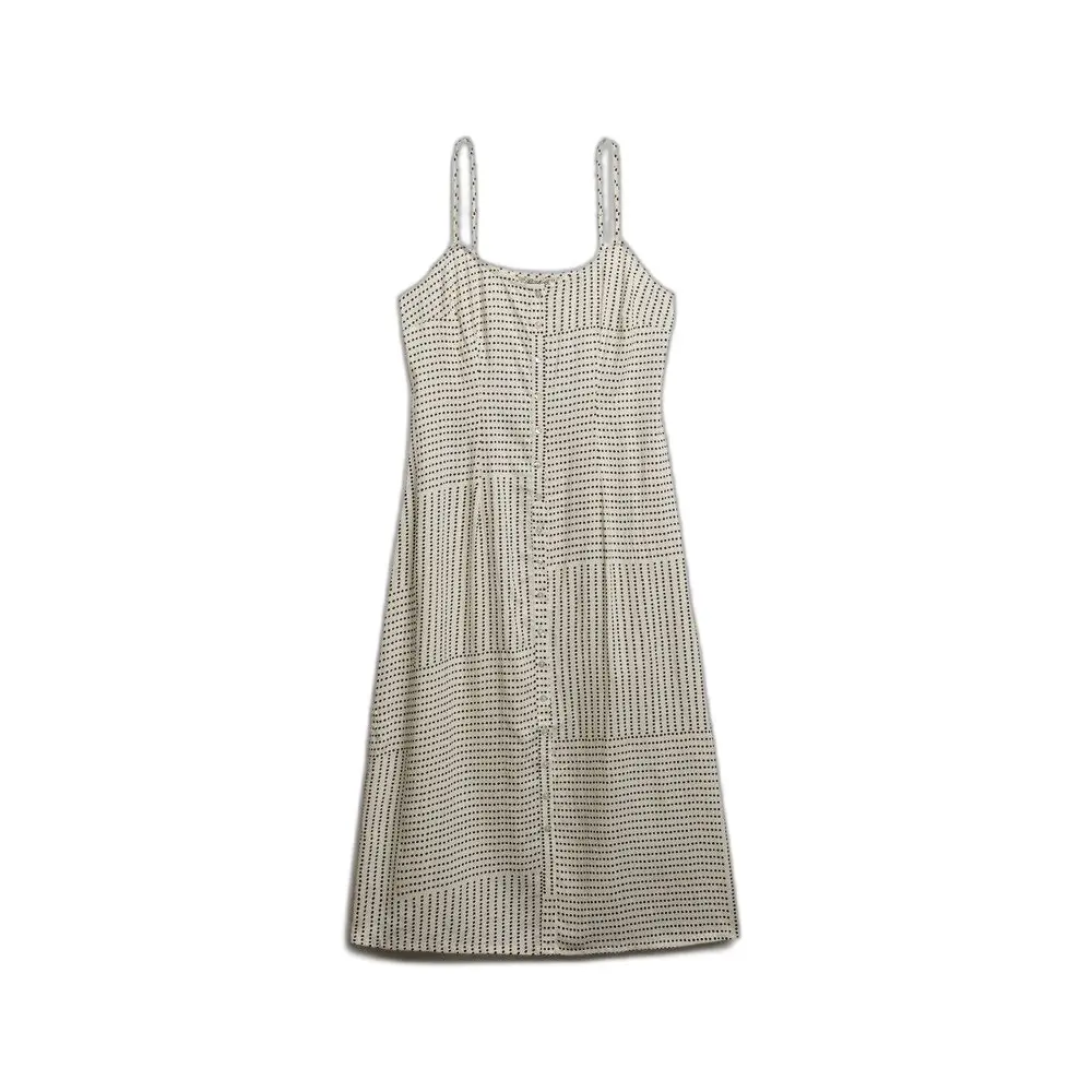 Langärmliges gemustertes Button-down Kleid für Frauen Superdry
