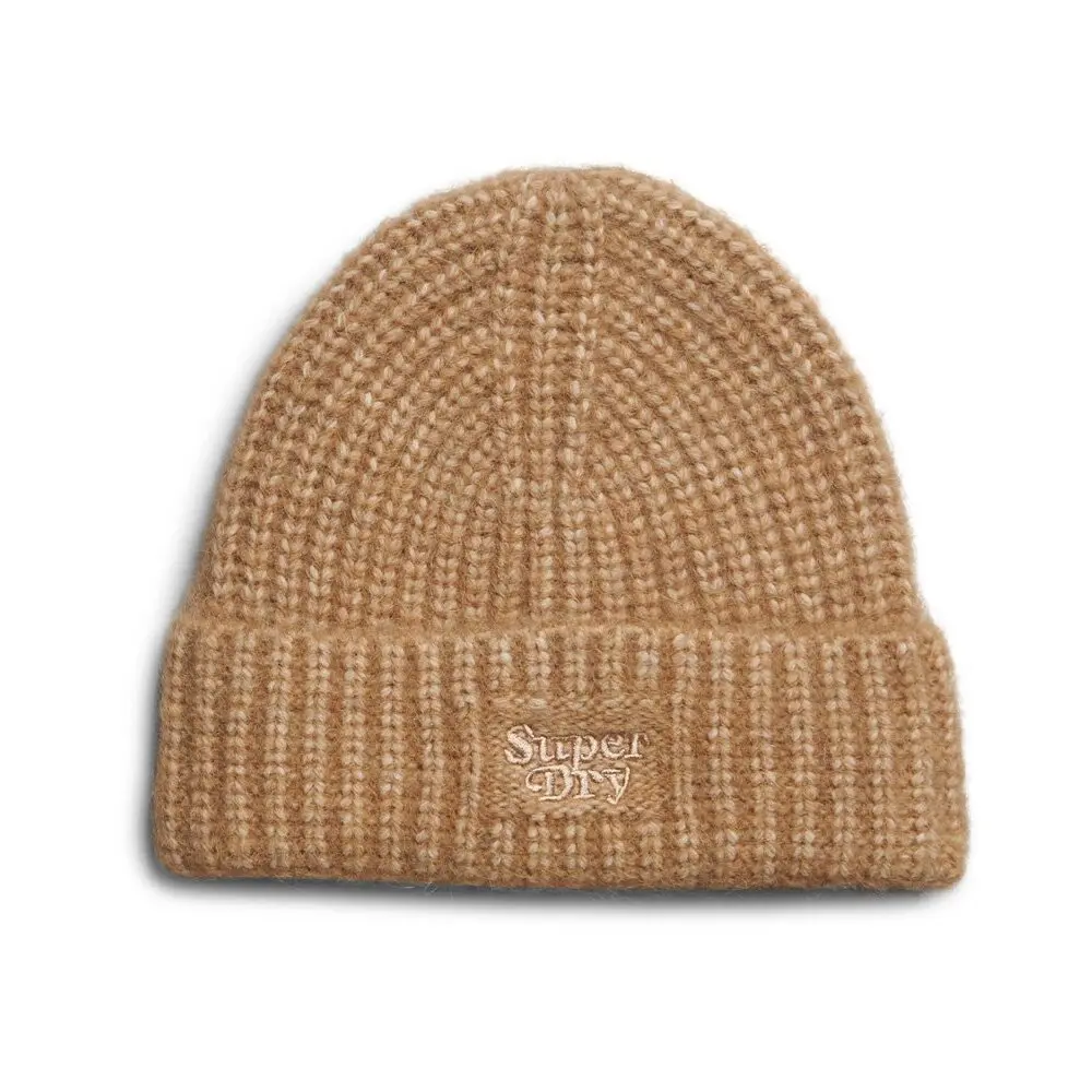 5059726924089 - Damen Gerippte Strickmütze Braun - Größe 1Größe