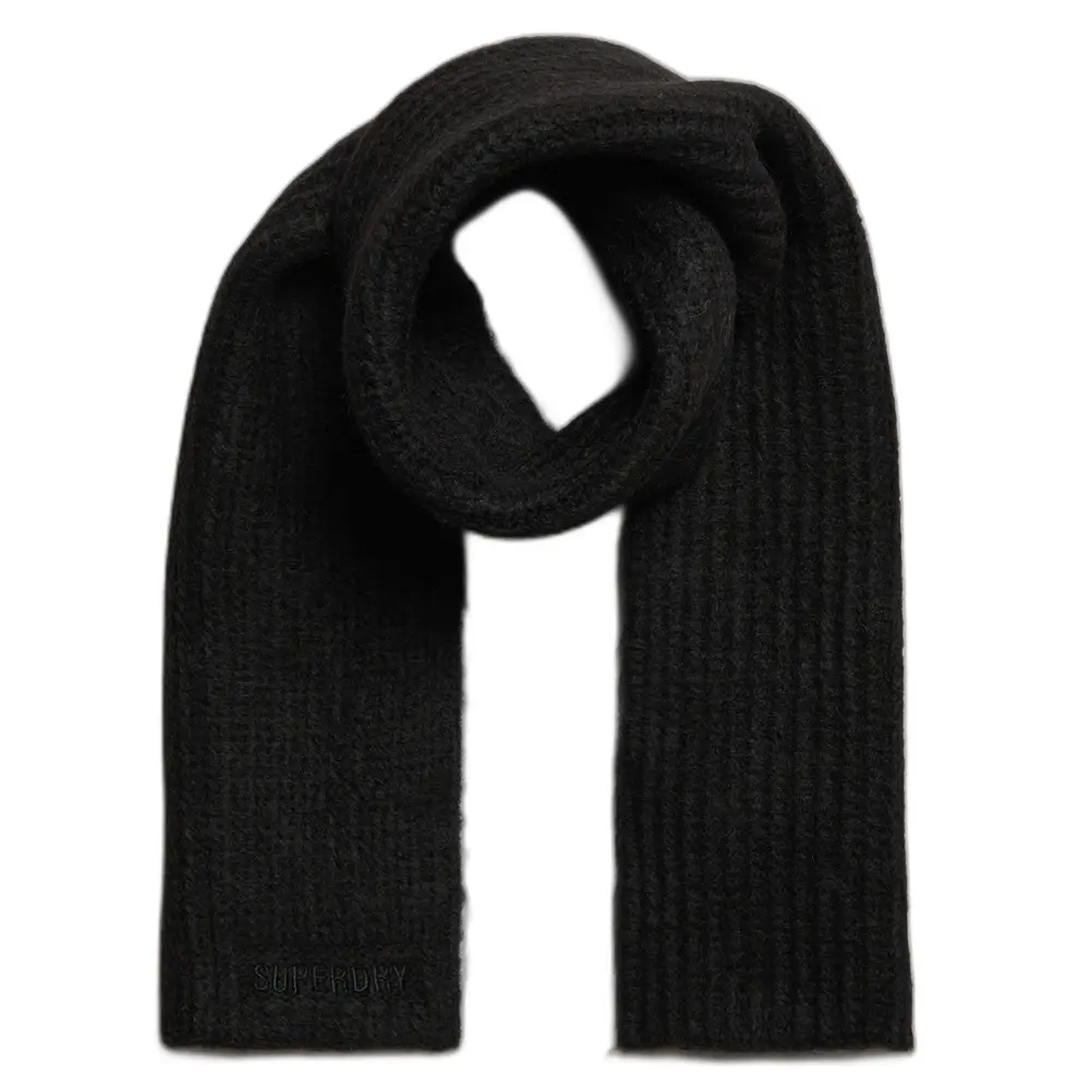 5059726104016 - Womens Essential Schal mit Rippmuster Schwarz - Größe 1Größe