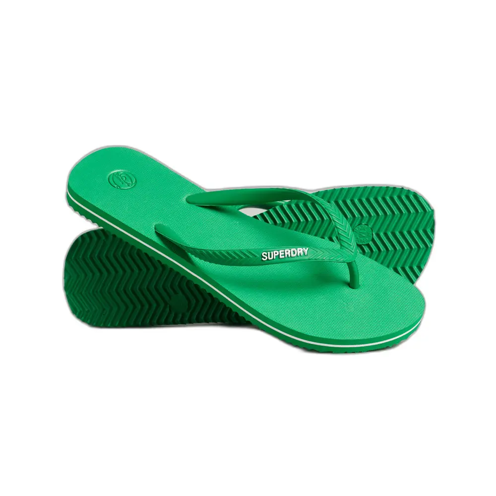 5057847703927 - Damen Vintage Classic Flip-Flops Grün - Größe M